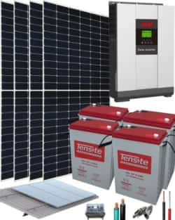 Kit Panel Solar Fotovoltaica Aislada 3000W 24V 9100Whdia 