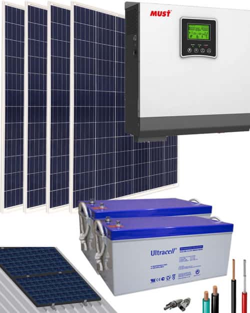 Kit Solar Aislada 3000W 24V 4800Whdia | al Mejor Precio en el Perú