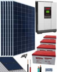 Kit Solar Aislada 5000W 48V 10200Whdia 