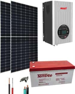 Kit Solar Fotovoltaico 1000W 12V 4550Whdia 