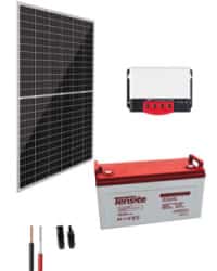Kit Solar Fotovoltaico 12V 2750Whdia con Batería de Gel