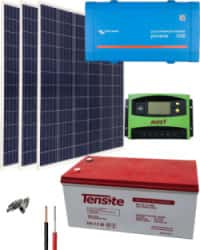 Kit Solar Fotovoltaico Aislada 1200VA 12V 3000Whdia 