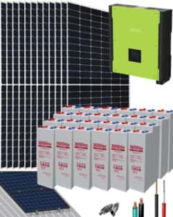 Kit Solar Fotovoltaico Aislada 15000W 48V 68250Whdia 