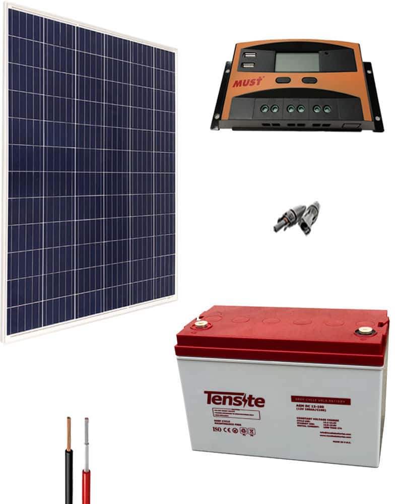 Kit fotovoltaico 1500 w/día uso continuo
