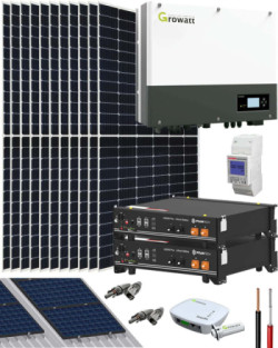 Kit Solar Híbrido Baterías 5000W 25000Whdia Growatt