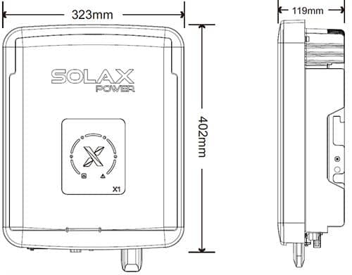 Tamaño del inversor SolaX Air