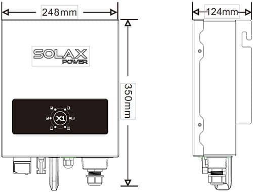 Tamaño del inversor SolaX Mini